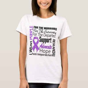 Leiomyosarcoma I Wear Purple Ribbon TRIBUTE T-Shirt