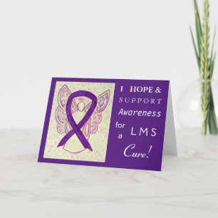 Leiomyosarcoma/LMS Awareness Ribbon Greeting Card