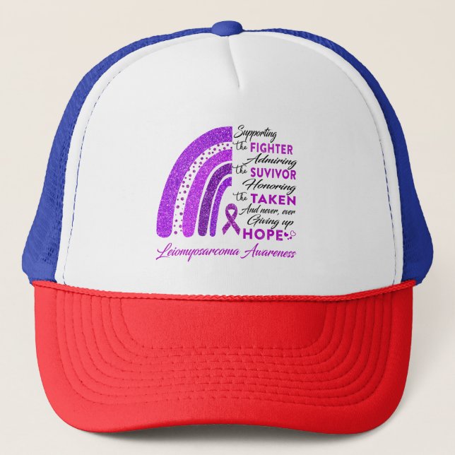 Leiomyosarcoma Warrior Supporting Fighter Trucker Hat (Front)