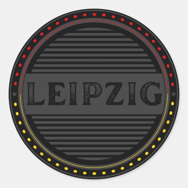 Leipzig City Pride Emblem – German Identity Classic Round Sticker (Front)