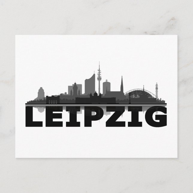 Leipzig City Skyline - postcard (Front)