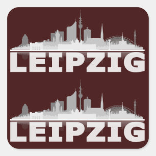 Leipzig City Skyline sticker