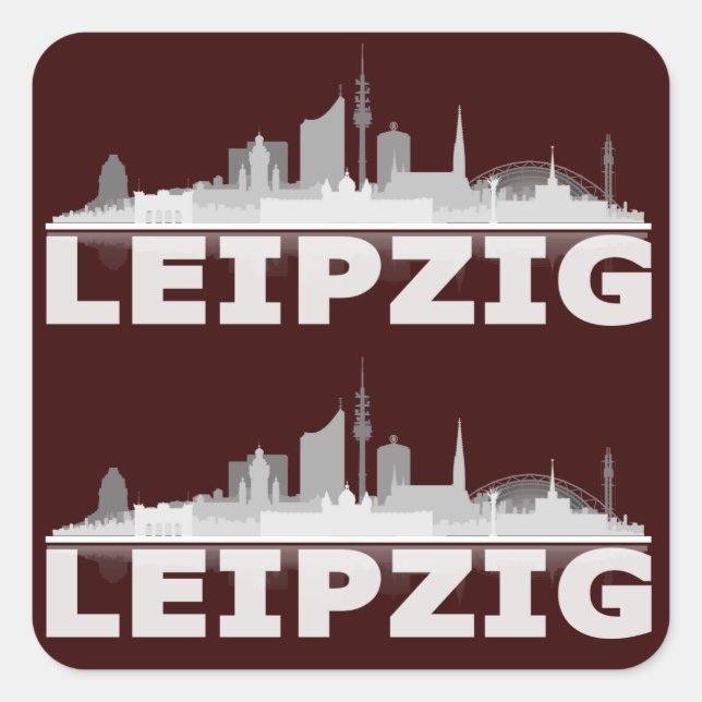 Leipzig City Skyline sticker (Front)