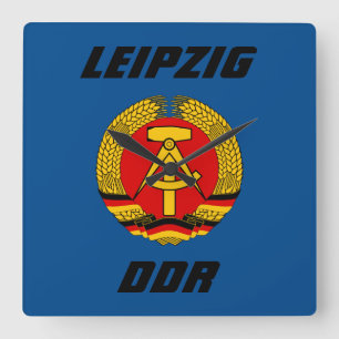Leipzig, DDR - East Germany Square Wall Clock