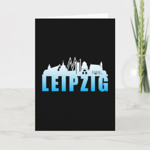 Leipzig Germany City Cityscape Funny Gift Idea Card