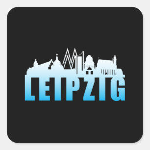 Leipzig Germany City Cityscape Funny Gift Idea Square Sticker