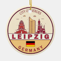 Leipzig Germany City Skyline Emblem