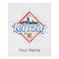 Leipzig Germany Saxony Retro Skyline Vintage