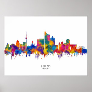 Leipzig Germany Skyline Poster