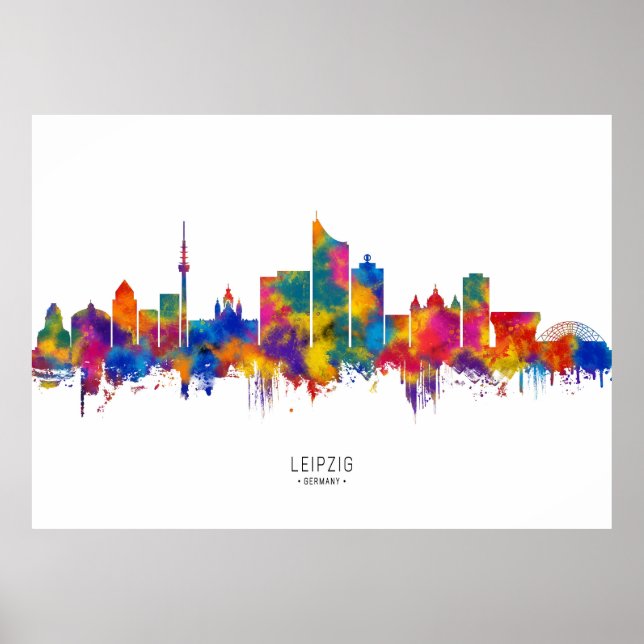 Leipzig Germany Skyline Poster (Front)