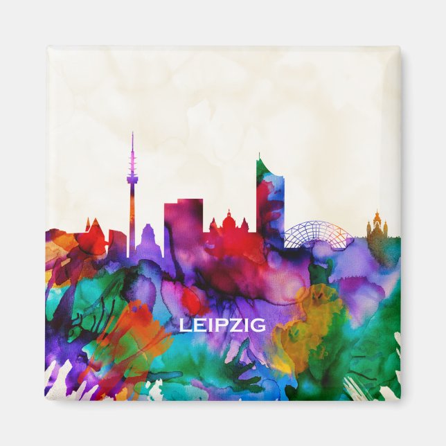 Leipzig Skyline Magnet (Front)