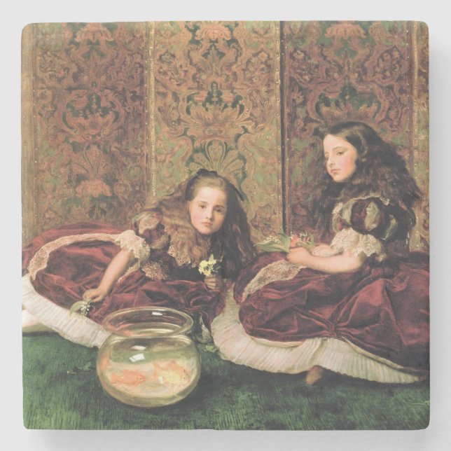 Leisure Hours, 1864 Stone Coaster (Front)