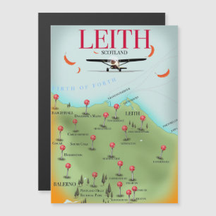 Leith Scotland vintage style map