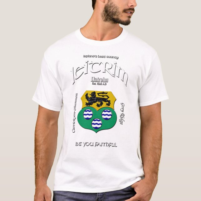 Leitrim Ireland Crest T-Shirt (Front)