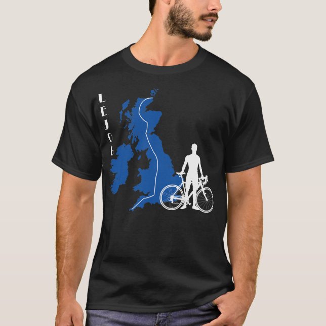 LEJOG Lands End to John O'Groats (Bluewhite) Fitte T-Shirt (Front)