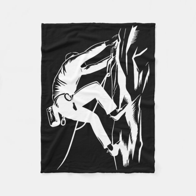 #lele Bergsteiger Mountain Climbing Rock Climber M Fleece Blanket (Front)