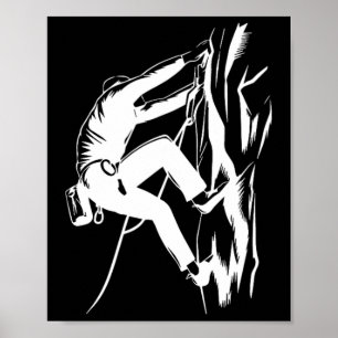 #lele Bergsteiger Mountain Climbing Rock Climber M Poster