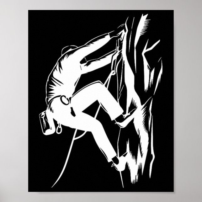 #lele Bergsteiger Mountain Climbing Rock Climber M Poster (Front)