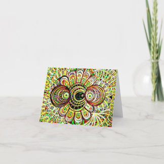 Leliza Designs Blank Note Card (Amber Green/Yellow