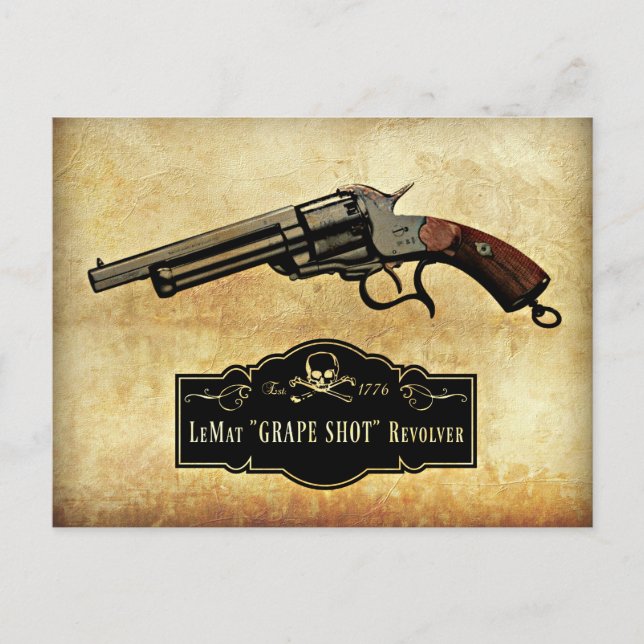 LeMat "Grape Shot" Revolver Gun Print Postcard (Front)