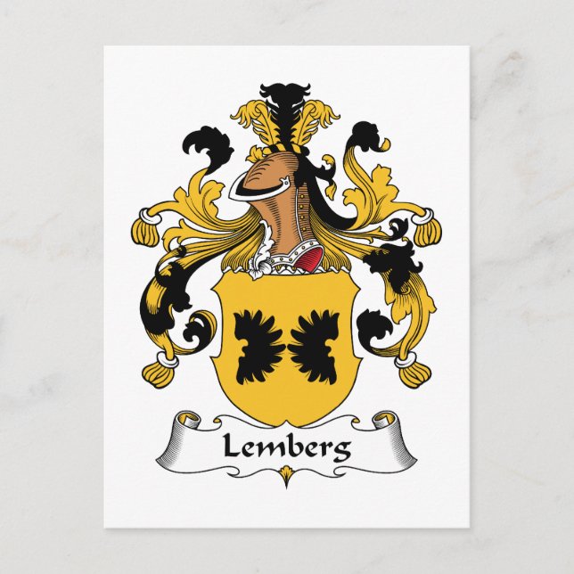 Lemberg Family Crest Postcard (Front)