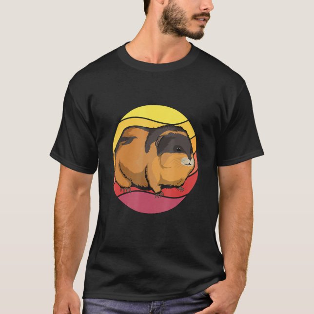 Lemming Retro Sunset Rodent Lemmings T-Shirt (Front)