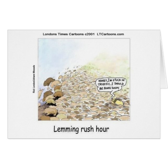 Lemmings Rush Hour Funny (Front Horizontal)