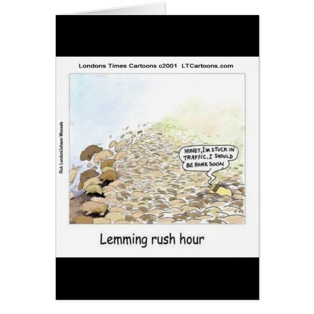 Lemmings Rush Hour Funny (Front)