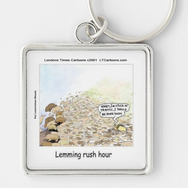 Lemmings Rush Hour Funny Key Ring (Front)
