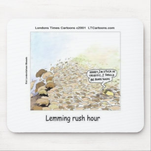 Lemmings Rush Hour Funny Mouse Pad