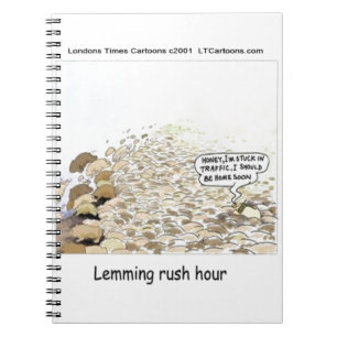 Lemmings Rush Hour Funny Notebook