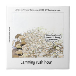 Lemmings Rush Hour Funny Tile