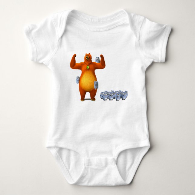 Lemmings Tabodi And Grizzy characters super, fun Baby Bodysuit (Front)