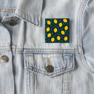 Lemon 15 Cm Square Badge