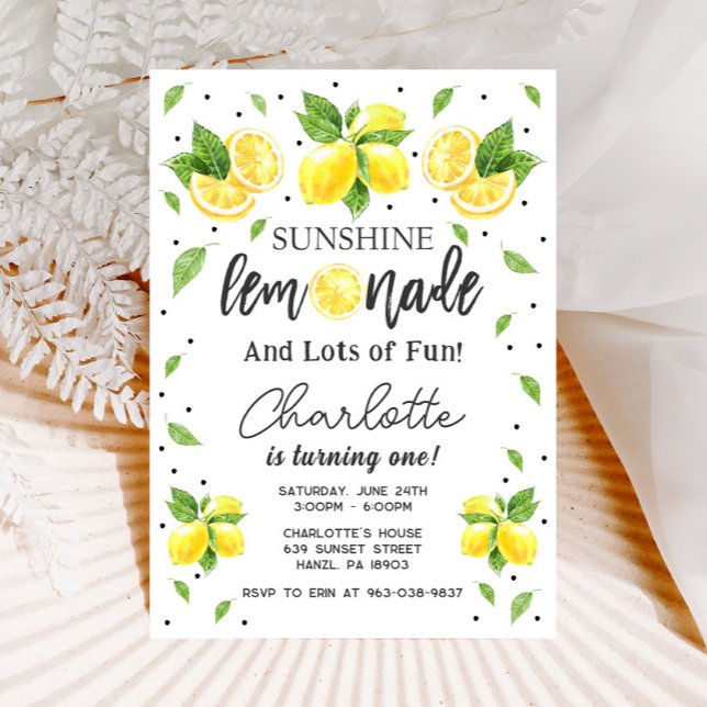 Lemon 1st birthday invitation (Creator Uploaded)