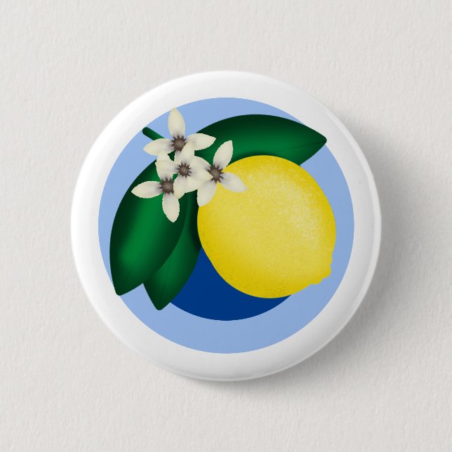 Lemon 6 Cm Round Badge (Front)