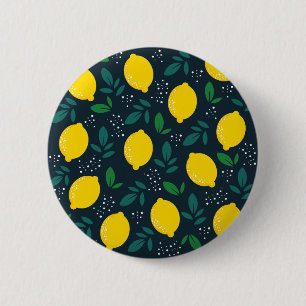Lemon 6 Cm Round Badge