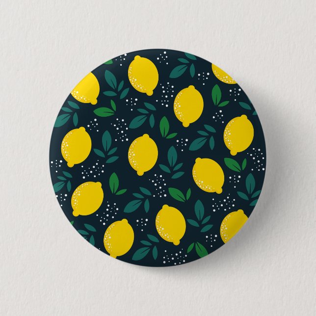 Lemon 6 Cm Round Badge (Front)
