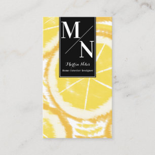 Lemon Abstract Home Interior Designer Stylist Business Card