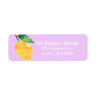 Lemon Address Label Return Address Label