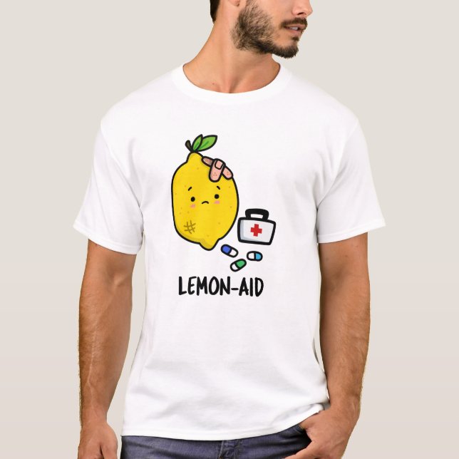 Lemon-aid Funny First Aid Lemon Pun  T-Shirt (Front)