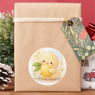 Lemon Alma Chick Classic Round Sticker