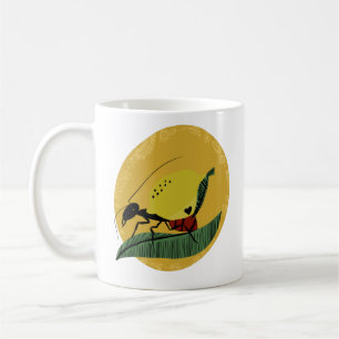 Lemon and Ant Cartoon Drawing Coffee Mug