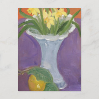LEMON AND DAFFODILS POSTCARD