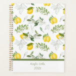 Lemon and Flower Custom Planner<br><div class="desc">This beautiful lemon and floral-designed undated planner is perfect for planning and completing essential home, work, or school tasks. Lemons and flowers adorn the front and back of this planner. The front cover allows for the customisation of a name or favourite quote. Using this planner will help keep you organised...</div>