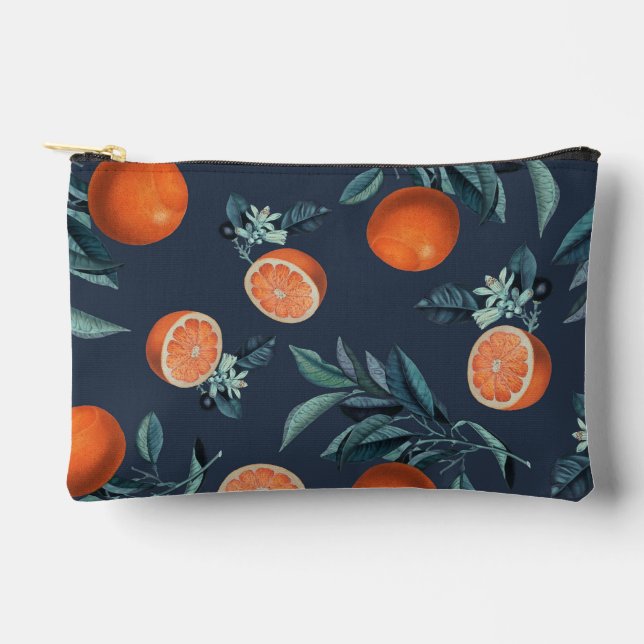 Lemon and Leaf Pattern VI Accessory Pouch (Front)
