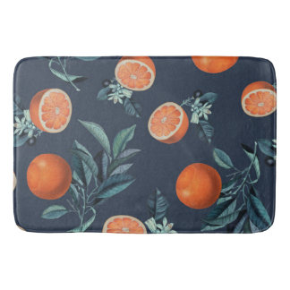Lemon and Leaf Pattern VI Bath Mat