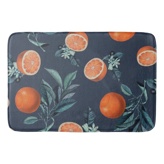 Lemon and Leaf Pattern VI Bath Mat (Front)
