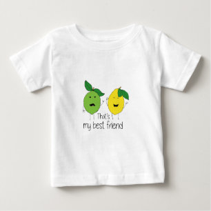 Lemon and Lime Best Friends BFF Lemon Art Besties Baby T-Shirt