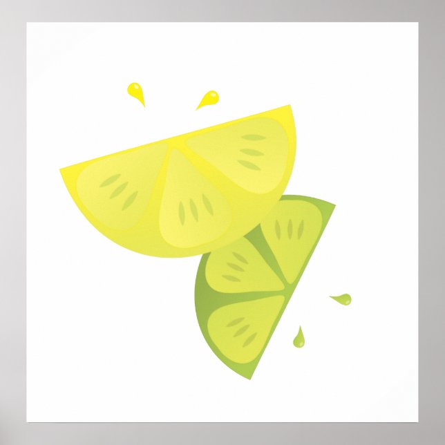 Lemon and Lime Burst Poster (Front)